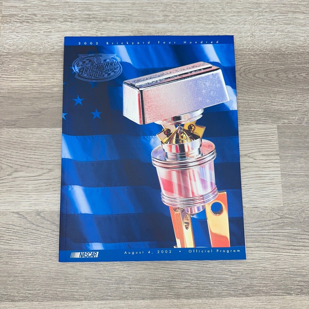 NASCAR 2002 Brickyard 400 Official Program & Starting Field Blue Vintage Racing